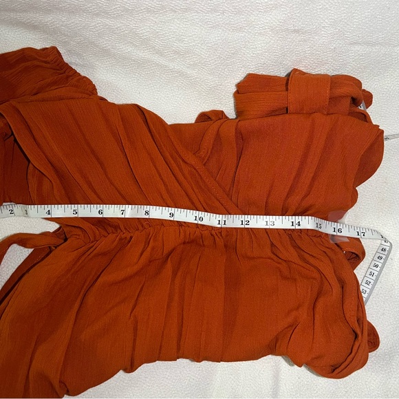 Rust Deep V Romper - Picture 6 of 8